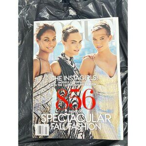 Vogue Magazine September 2014 Cara Delevingne, Karlie Kloss Cover No Label VG